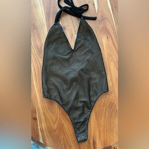 Black mesh bodysuit by Cosmopolitan, size Small, NWT, lined